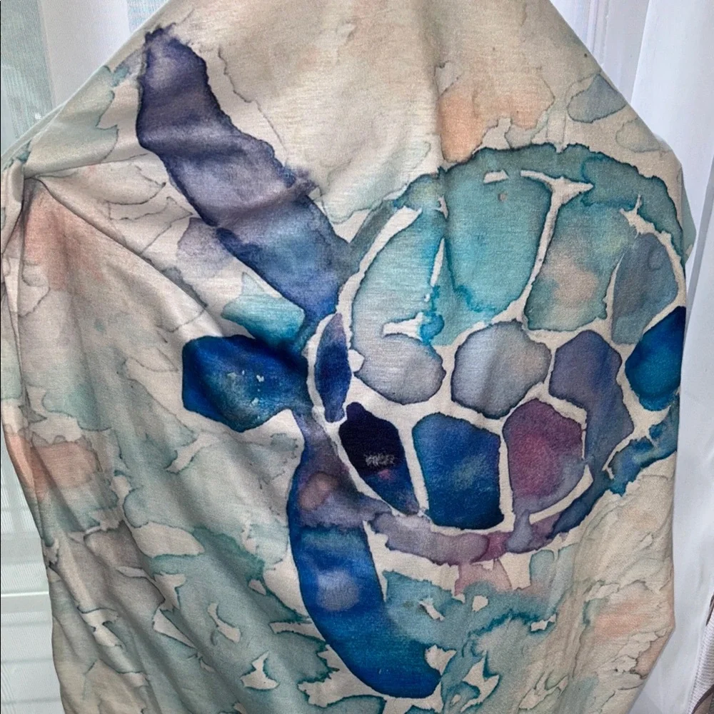 Womens Plus Size V-Neck T-Shirt with Turtle Design Size 3x - Picture 6 of 7